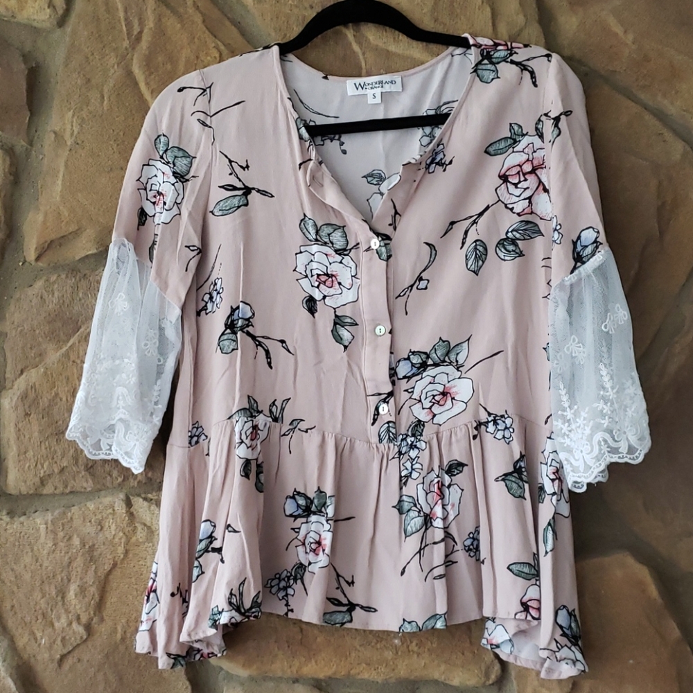 Wonderland by Orange Floral Blouse
